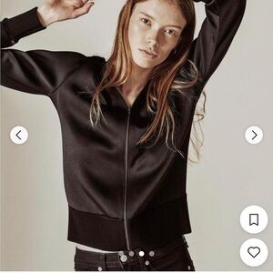 Rag & Bone Women's Black Zip-Up Cardigan